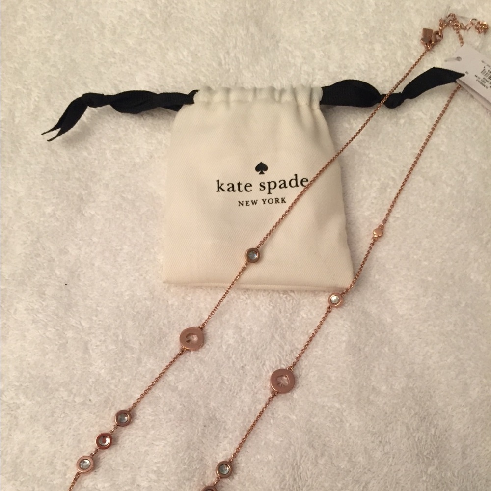 Kate Spade Rose Gold Spot the Spade Necklace